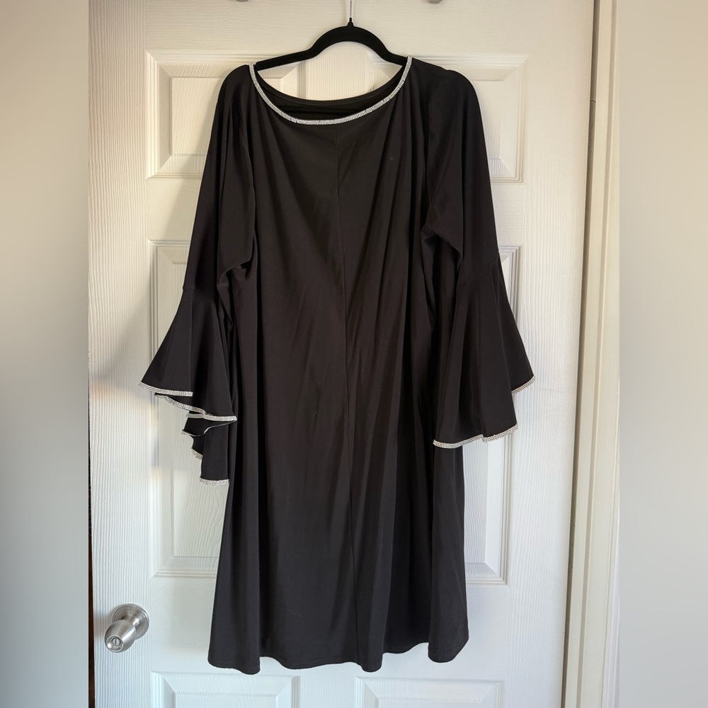 MSK Black Dress with Silver Accents - Picture 3 of 8